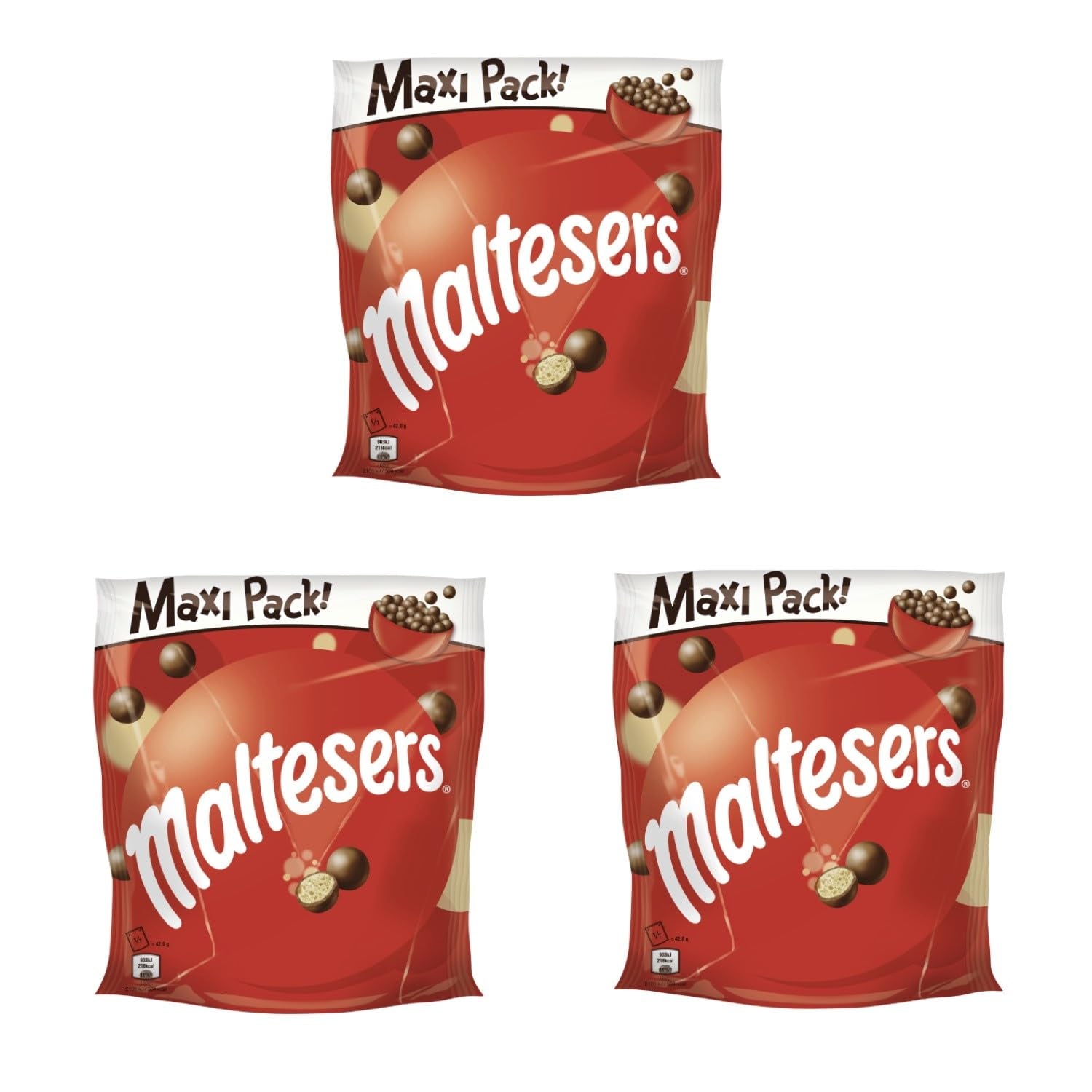 Maltesers, palline di cioccolato dal cuore croccante e leggero, spuntino arioso al cioccolato, 1 confezione (1 x 300 g)