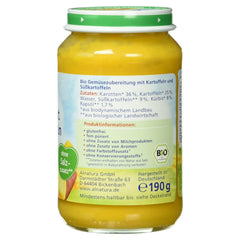 Verdure biologiche con patate dolci, dopo 4 mesi, 190g