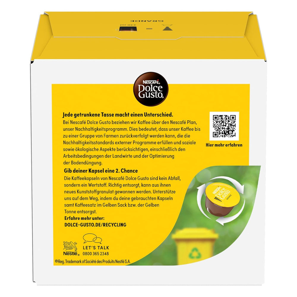 NESCAFÉ DOLCE GUSTO Grande Kaffeekapseln 3er Pack (3 x 16 Kapseln)