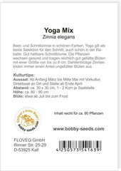 Blumensamen Super Yoga Mischung Zinie Portion