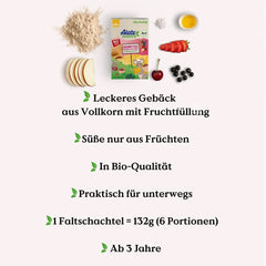 Alete Bio Schnitties, cereali integrali e frutti rossi 6 x 22 g Naty Shop Mamma e Bambino