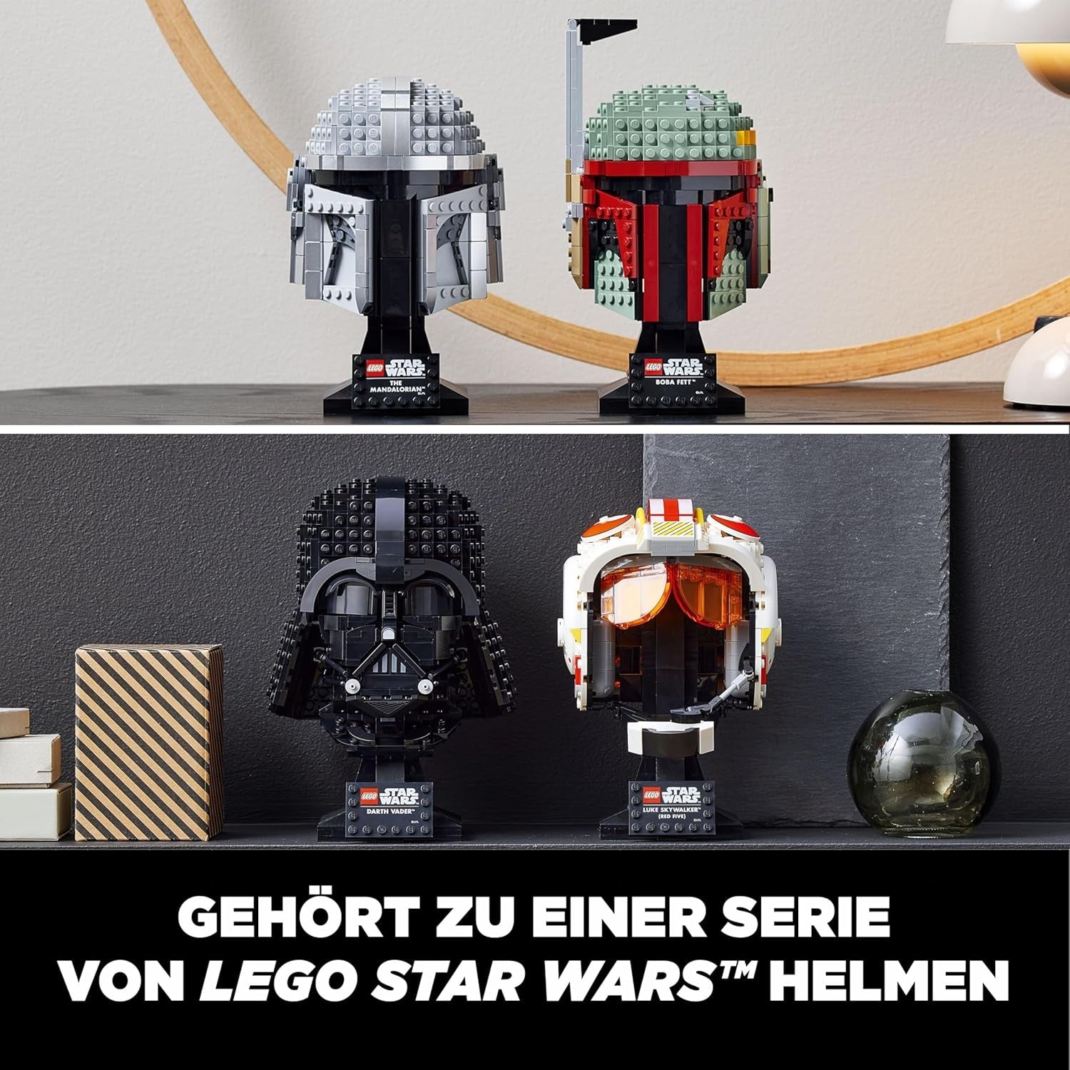 LEGO Star Wars Modello di Elmo Mandaloriano, Sammlerstück Zimmer-Deko ed EIN tolles Geschenk für Erwachsene, Bausatz, Männer, Frauen, Mama, Papa, Sammler-Geschenkidee 75328
