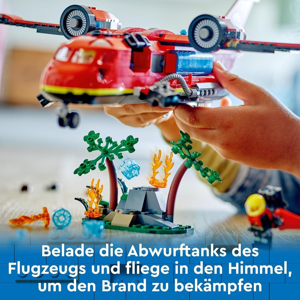 Aereo dei pompieri LEGO City, set pompiere aereo giocattolo per bambini, set da costruzione con 3 personaggi dei pompieri e decorazioni antincendio, eccellente idea regalo per ragazzi e ragazze dai 6 anni 60413 Set da costruzione Besuche den LEGO-Store