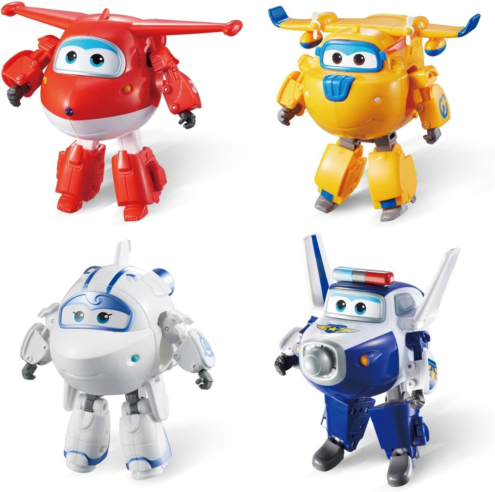 Super Wings Transform-A-Bots World Airport Crew - Seria 1 - Crew Collector's Pack - 15 figuri de jucărie - Figuri de 5,1 cm Action figures Naty Shop Pachet S3-4