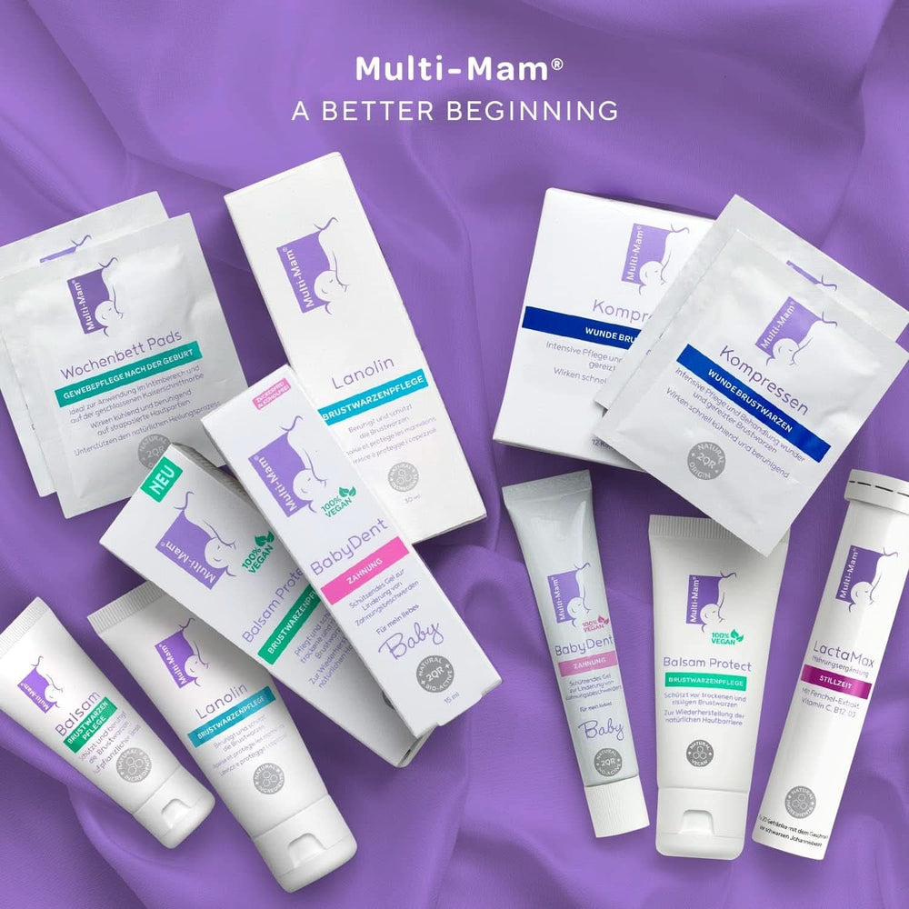 Multi-Mam Balsamo Protect Beruhigt Und Schützt Trockene Und Rissige Brustwarzen Während Und Vor Der Stillzeit, Brustwarzencreme Stillen, Tubo da 30 Ml Accessori Alimentazione e Allattamento Bebe Naty Shop