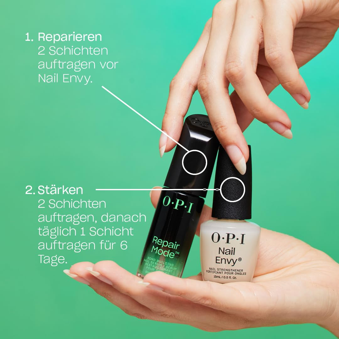 OPI Repair Mode – siero vegano per la cura delle unghie danneggiate – Il siero Nail Bonding ripara la struttura cheratinica delle unghie dall'interno – per unghie forti e resistenti in 6 giorni