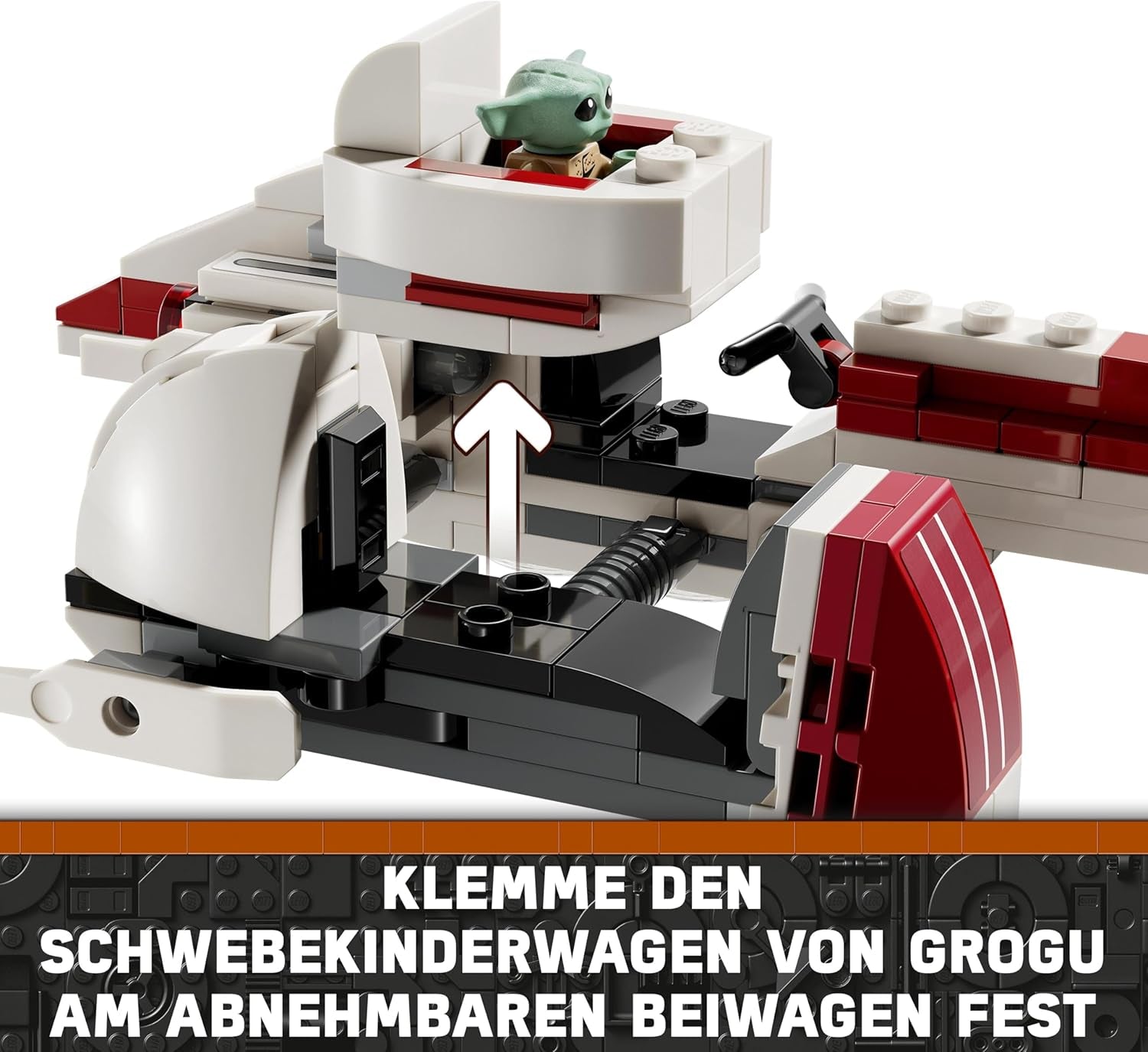 LEGO Star Wars Fuga con lo Speeder BARC, il set Mandalorian, bicicletta giocattolo con sidecar, include i personaggi Kelleran Beq e Grogu, regalo per ragazzi e ragazze a partire da 8 anni 75378 Set di costruzione Beuche den LEGO-Store