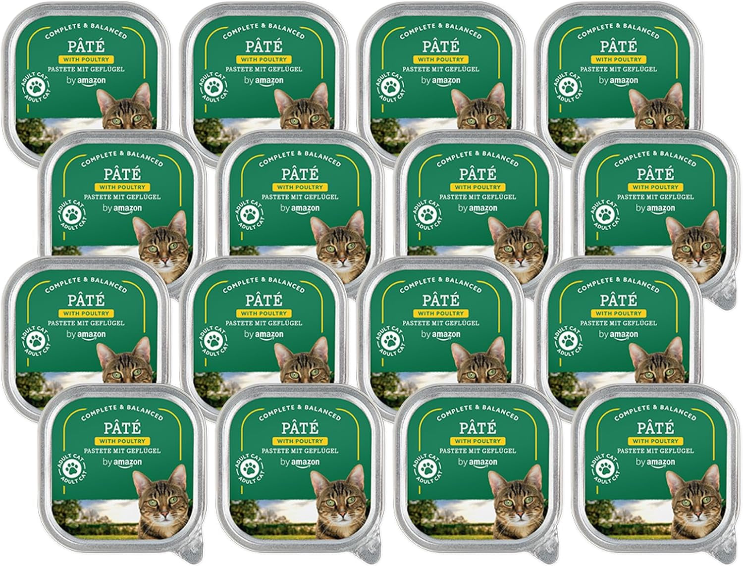 Lifelong by Amazon Katzenfutter, nass, Pastete mit Geflügel, 100 g, 16 Stück