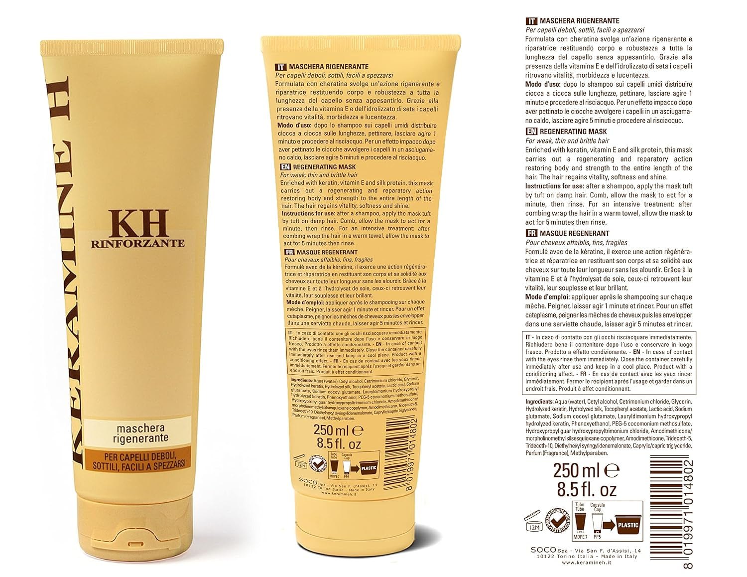 Mască regenerantă - 250 ml, 21 Masca de par Naty Shop