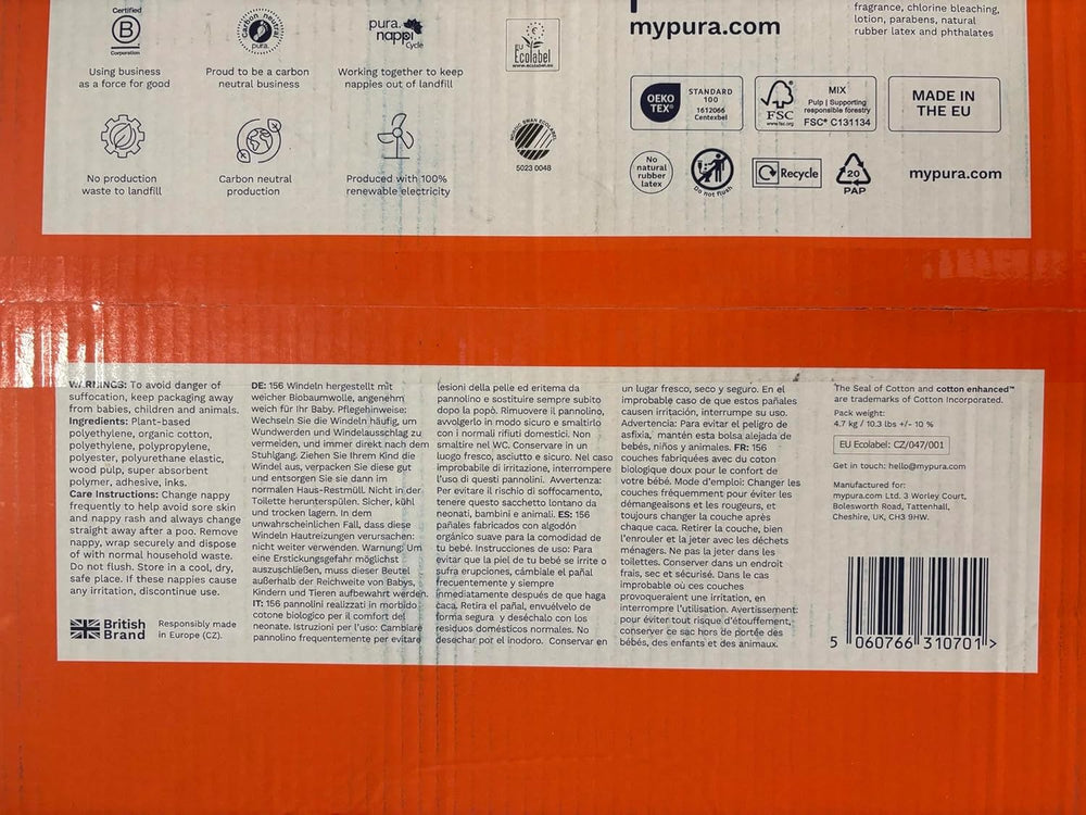 Pannolini Eco Baby - Taglia 3 (4-9 kg), Confezione da 1 (26 pannolini), Pannolini ultra morbidi per pelli sensibili, Cotone organico, Protezione dalle perdite fino a 12 ore, Nuova Guida alle taglie