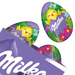 Milka Sweet Egg – Cioccolato pasquale ripieno di crema alla vaniglia, aspetto uovo fritto – 124g