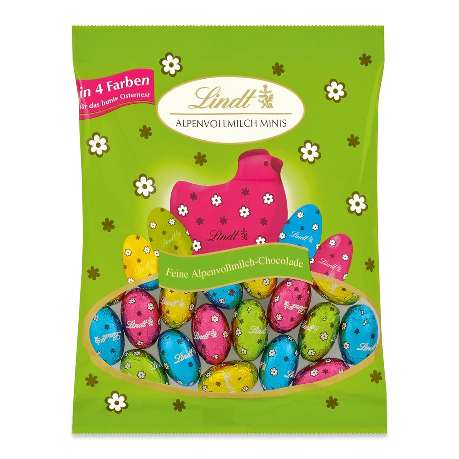 Mini Uova Di Cioccolato Al Latte Lindt Per Decorazioni Di Cioccolato | 2 sacchetti da 180 g | Uova di cioccolato al latte premium, confezionate in modo allegro e colorato in quattro colori per Pasqua | Cioccolato pasquale | Regalo di cioccolato