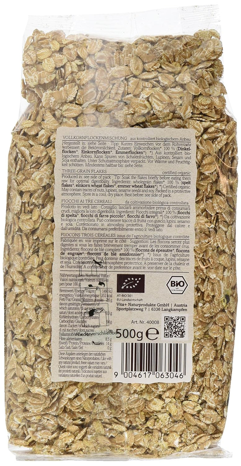 Fiocchi di cereali antichi VERIVAL - Biologici, confezione da 6 (6 x 500 g)