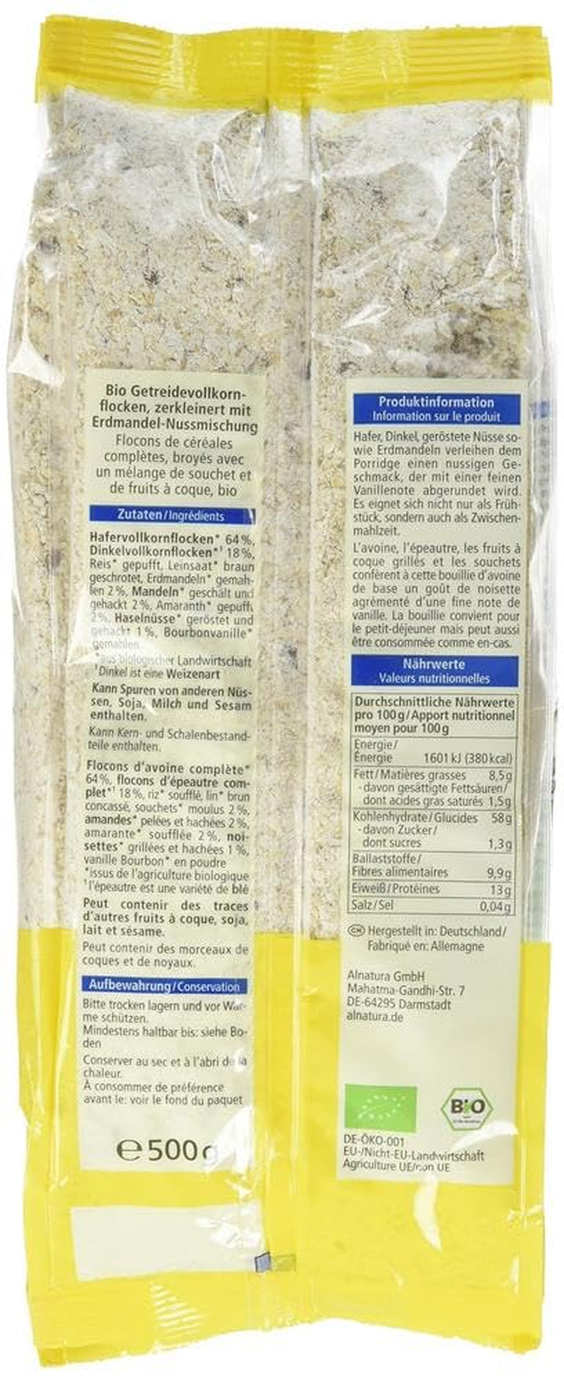 Bază de terci organic din ovăz și spelta, 500g