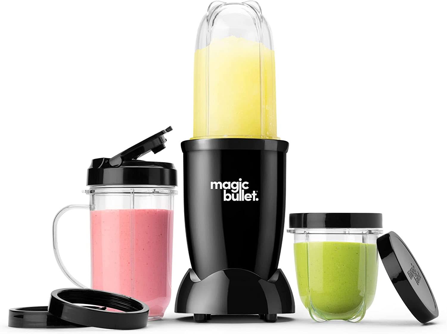 Magic Bullet, frullatore elettrico, 200 Watt Cucina Naty Shop Confezione Nera con accessori