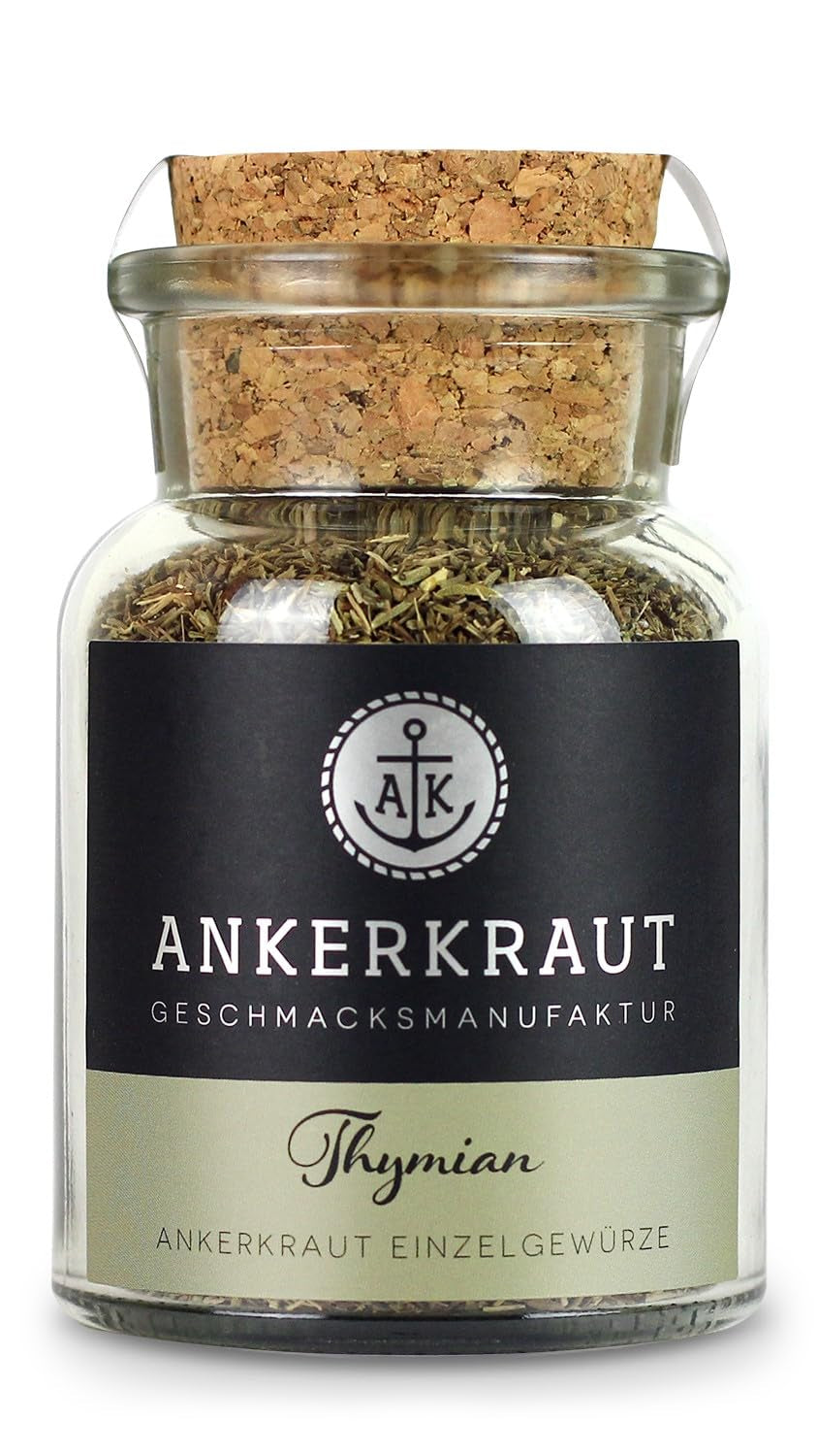 Ankerkraut Timo, gerebelt, mediterranes Gewürz, 30g im Korkenglas
