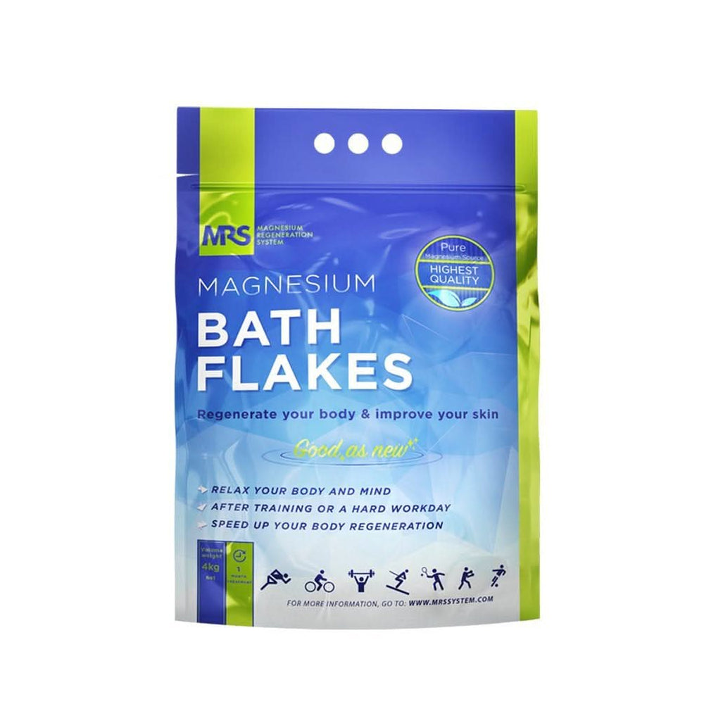 MRS Fiocchi di cloruro di magnesio naturale al 100% - sali da bagno ideali per pediluvi, bagni completi e contro la carenza di magnesio - 4 Kg Doccia e Bagno Naty Shop