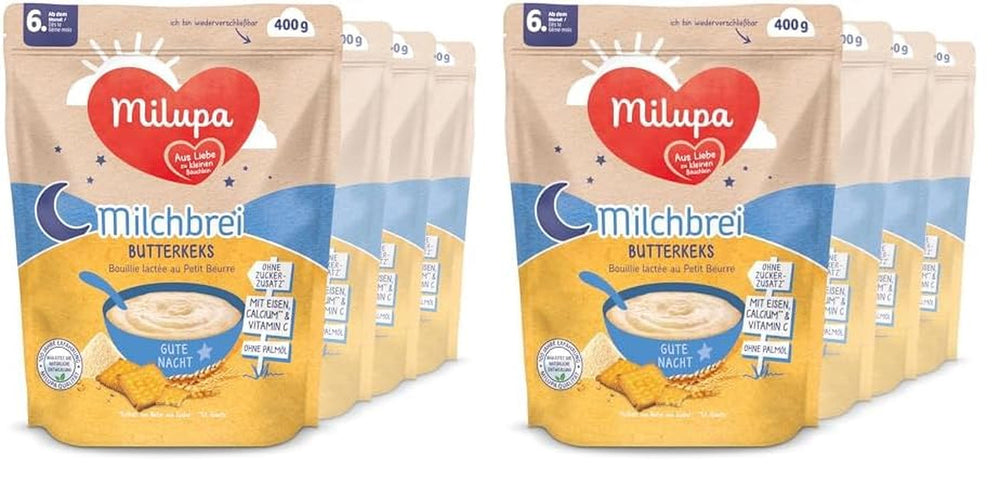 Milupa Milk Porridge Butter Biscuit - Porridge per bambini senza olio di palma Mamma e Bambino Naty Shop Default Title