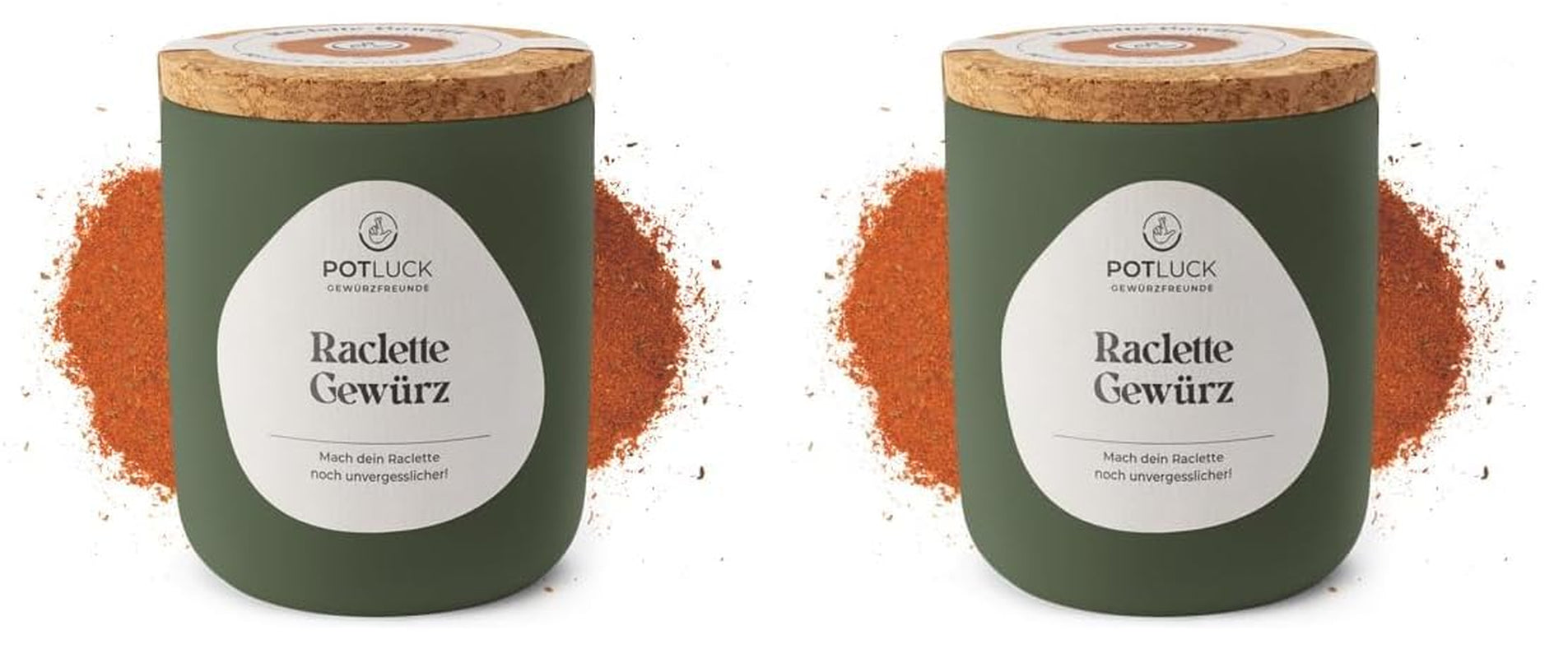 Potluck | Raclette Gewürz | Würzmischung im Keramiktopf | 70g| Vegano, senza glutine e con ingredienti naturali