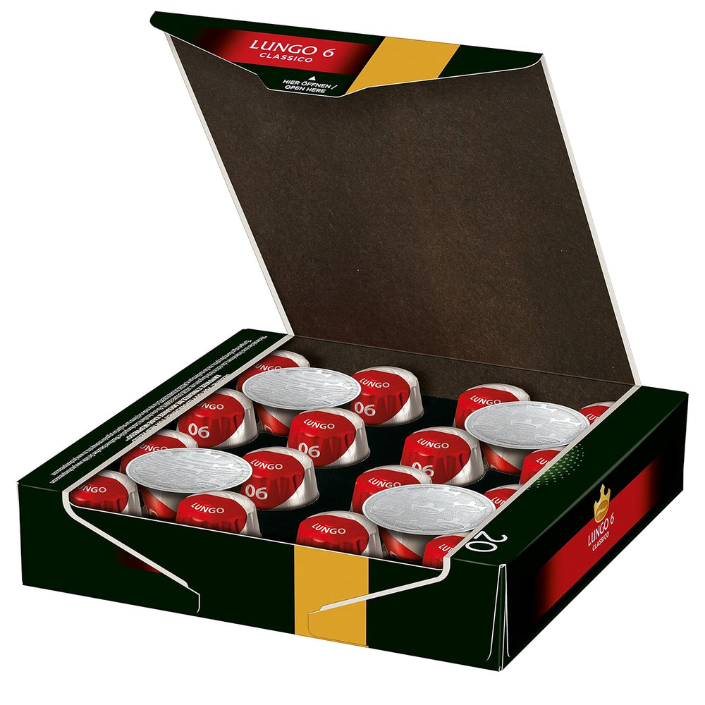 Kaffeekapseln Lungo Classico, Intensität 6 von 12, 10 x 20 Getränke & Kaffeekapseln Espresso Intenso, Intensität 10 von 12, 200 Nespresso®* kompatible Kapseln, 10 x 20 Getränke