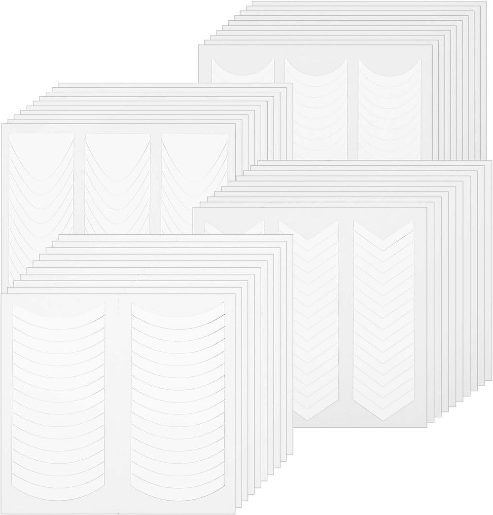 1620 Stück French Schablonen Nägel,French Nail Schablone,Maniküre Schablonen,Selbstklebende Nail Art Sticker Frenchs Für DIY Nageldesign Maniküre Dekoration Nageldesign Zubehör