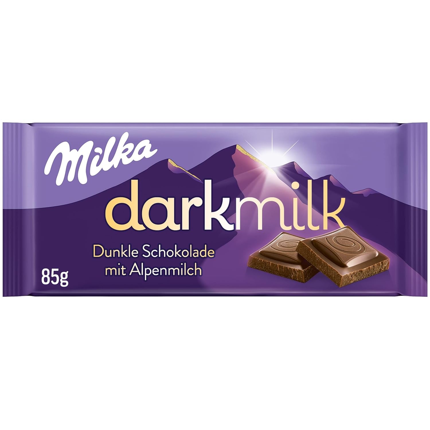 Milka Black Milk – Cioccolato nero alpino con ripieno cremoso al latte e torrone – 85g (confezione da 5)