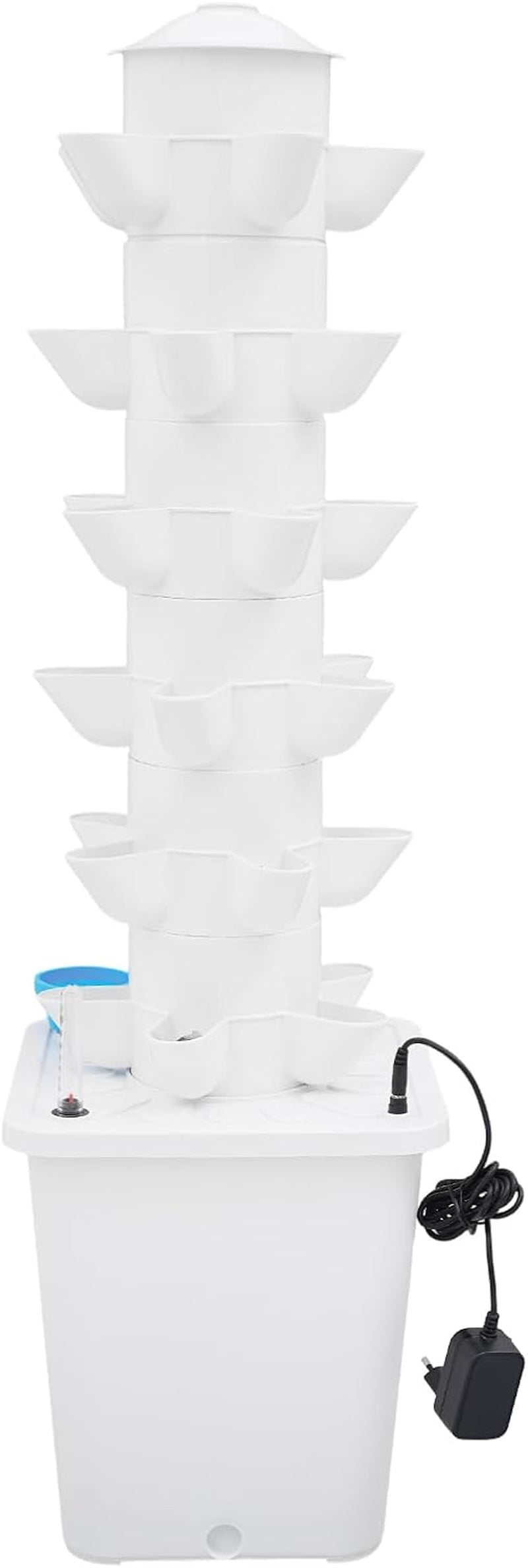 Torre idroponica da 30 capsule, sistema di coltivazione idroponica per giardino, kit di coltivazione aeroponica con serbatoio acqua da 10 litri e pompa di idratazione, kit di coltivazione aeroponica verticale per erbe, frutta, verdura
