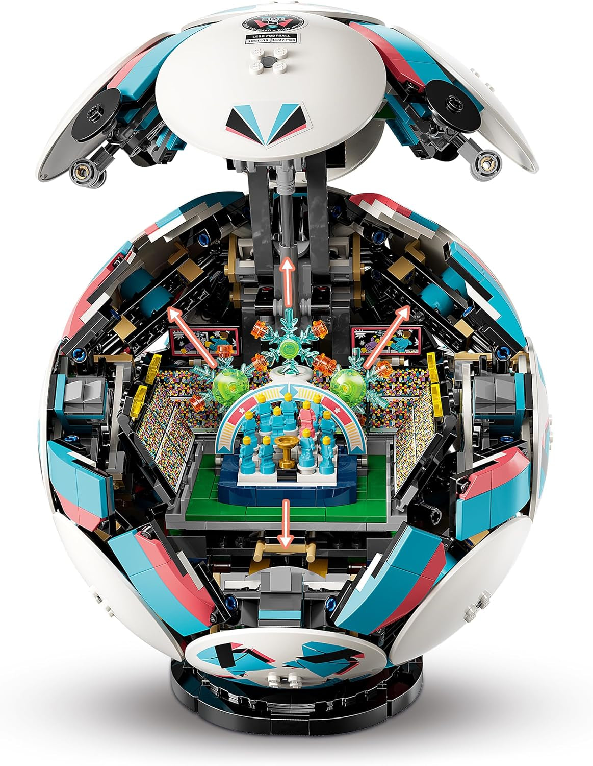 LEGO Editions Fußball Spielzeug - 3D Modellbau mit interaktivem Miniaturstadion - Geburtstagsgeschenk für Jungen & Mädchen ab 10 Jahren oder Geschenk zum Vatertag - 43019
