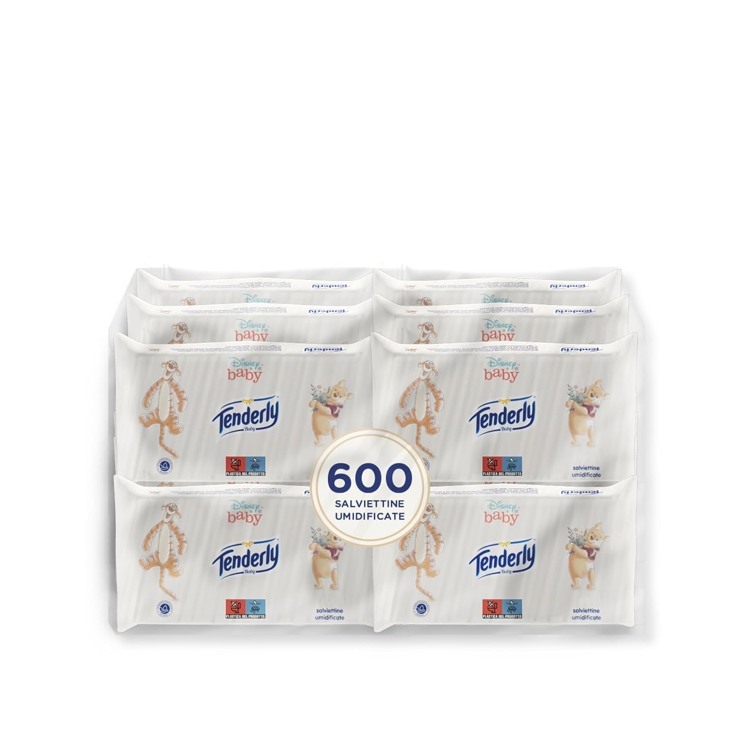 Disney Salviette Baby, Salviette Morbide, Ideali per la Pulizia Quotidiana del Bambino, Personaggi Disney, Confezione da 12, Made in Italy, Dermatologicamente Testate