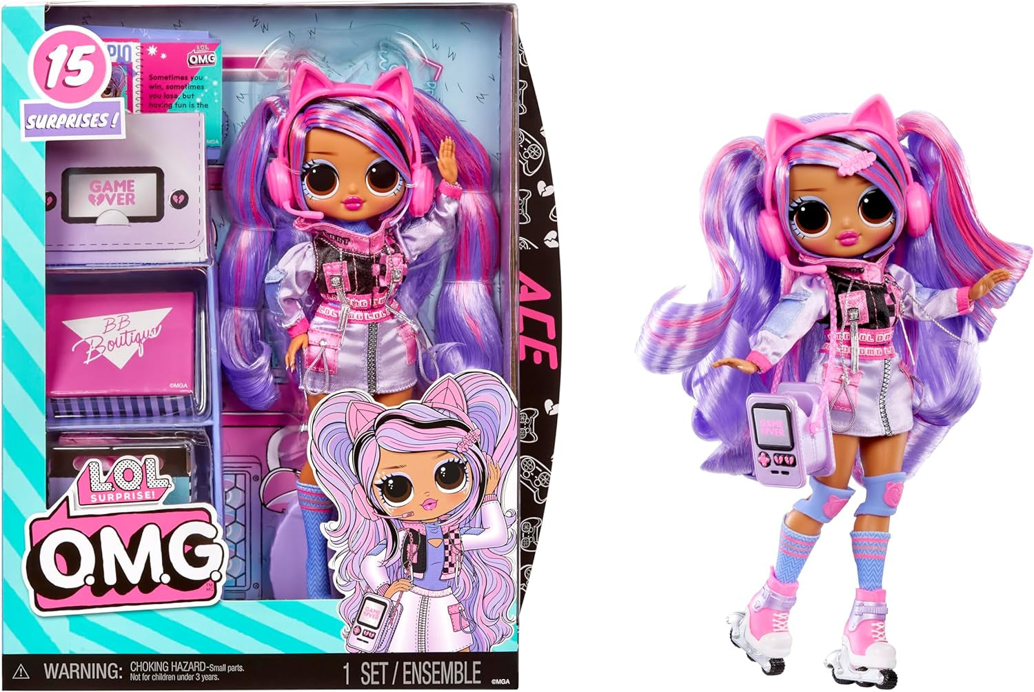 LOL Sorpresa! OMG Fashion Doll Pearla con 15 sorprese - bambola fashion con accessori sirena - per bambini da 4 anni Naty Shop As Dolls