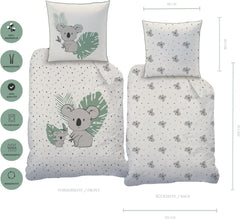 Set biancheria da letto per bambini, Koala o Unicorno, 100% cotone Biancheria da letto - bambini Naty Shop