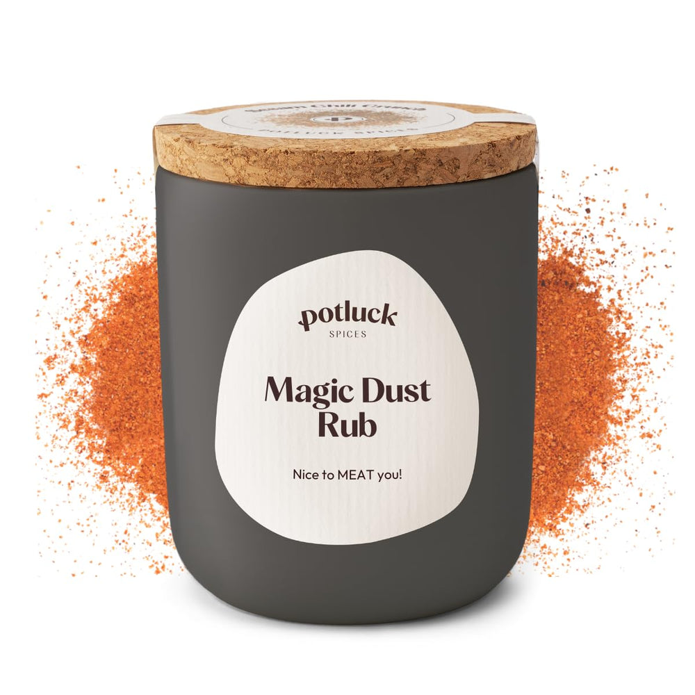 Potluck | Hamburger di spezie | Würzmischung im Keramiktopf | 100 g| Vegano, senza glutine e con ingredienti naturali