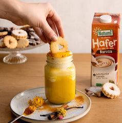 Natumi Bio Hafer Barista, 8 x 1L - Senza lattosio, Aufschäumbar, Barista-Style, Bio, Hergestellt mit deutschem Hafer, Vegan, Milchfreie milchfreie Alternative