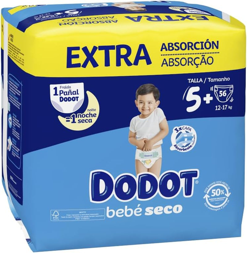 Baby Dry Extra - Confezione Jumbo, misura 5-56 pezzi
