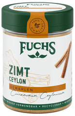 Fuchs Gewürze - Zimt Ceylon gemahlen | Ingrediente naturale | 30 g in wiederverwendbarer, recyclebarer Streudose