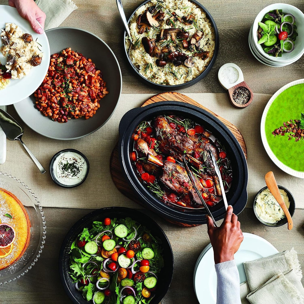 Slow cooker Crockpot,| 3.5 litri (3-4 persoane), recipient pentru rumenirea cărnii și a legumelor, oțel inoxidabil Slow Cooker Naty Shop