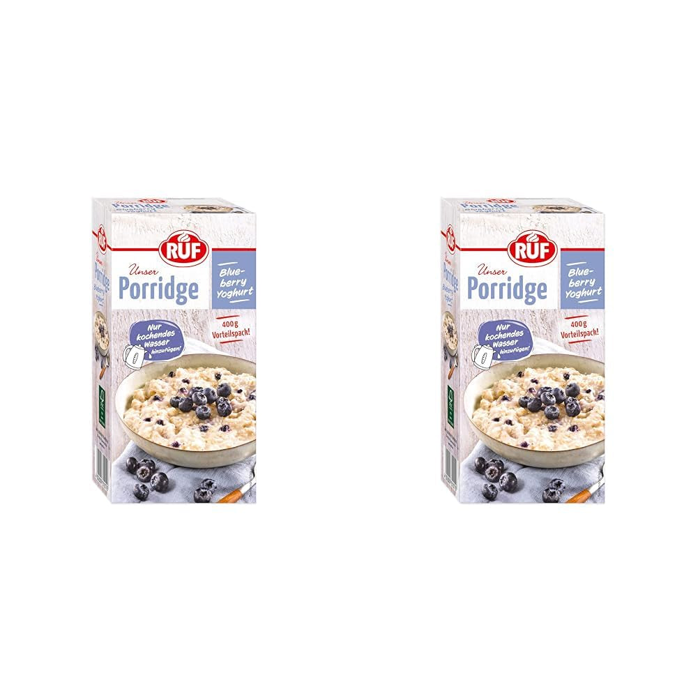 RUF Farina d'avena alla mela e cannella con fiocchi d'avena integrali, delicato sapore di cannella e pezzi di mela essiccata, snack, confezione sfusa, 1 x 400 g