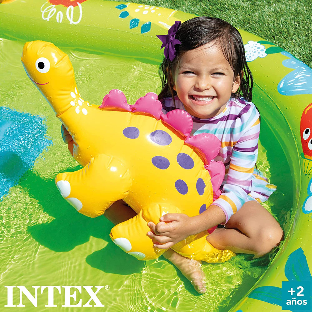 Parco giochi gonfiabile Intex 57166NP con piccoli dinosauri, multicolore