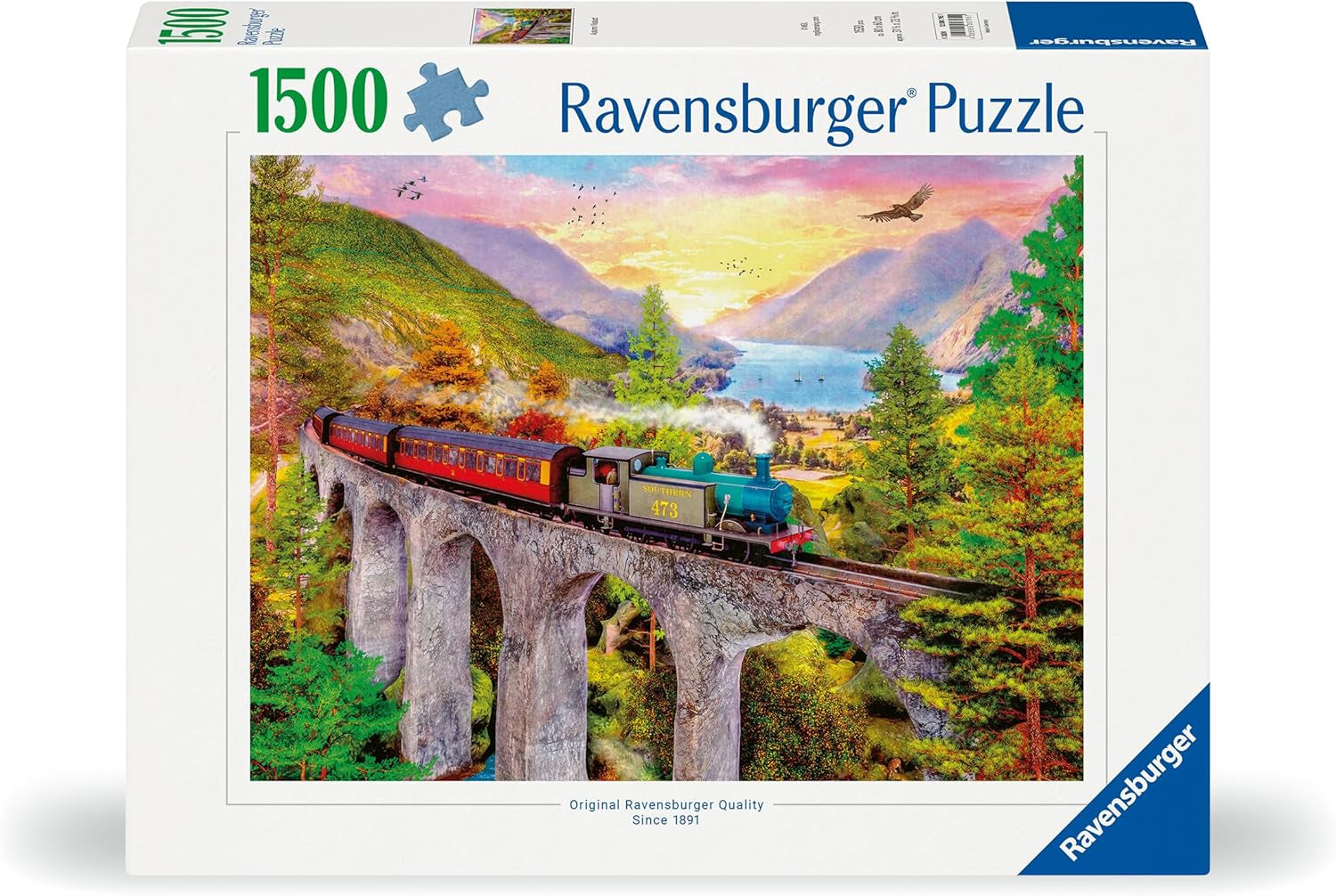 Ravensburger Puzzle 12000795 - Călătorie cu trenul în toamnă - puzzle jigsaw de 1500 de piese pentru adulți și copii de peste 14 ani, Puzzle Naty Shop