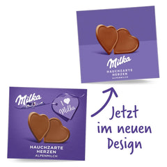 Milka I love Milka Hearts – Cioccolato al latte alpino che si scioglie in bocca e pregiate nocciole di bosco – 10 x 130g