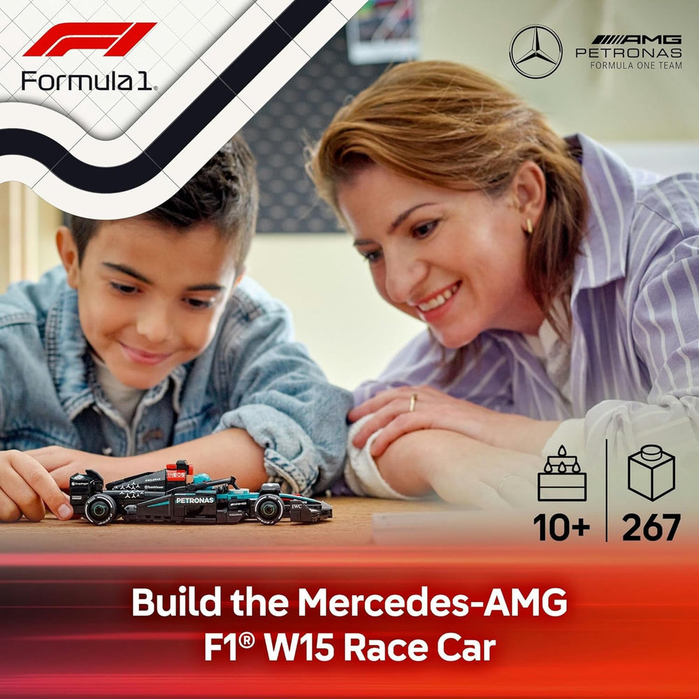 Auto da corsa Mercedes-Amg F1 W15 LEGO Speed Champions - Minifigure giocattolo di Formula 1 - Modello di auto da collezione e costruibile - Regalo per ragazzi e ragazze 10+ o fan adulti 77244 Set di costruzione Besuche den LEGO-Store