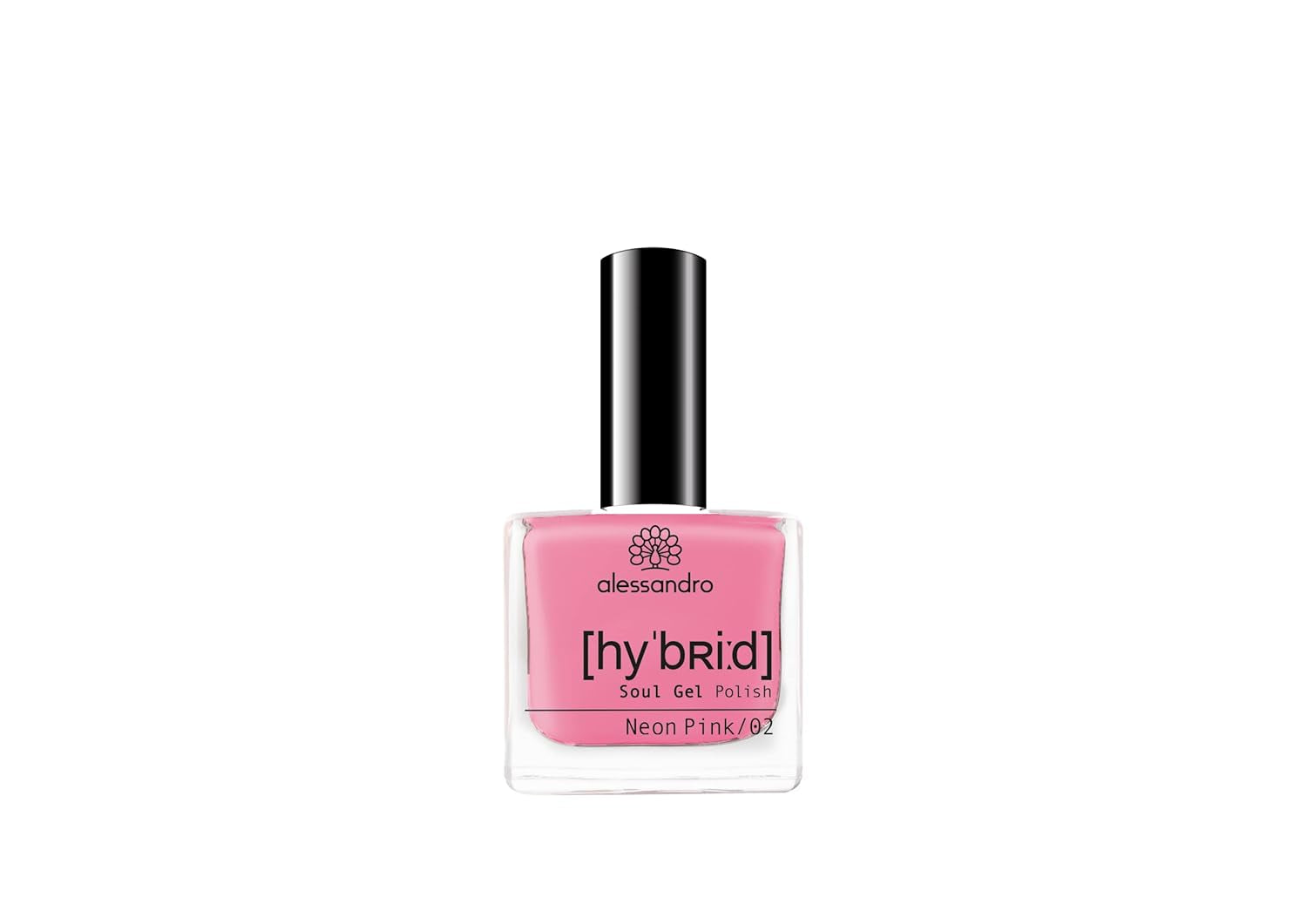 Smalto per unghie HYBRID alessandro Pink Melon - vibrante tonalità di rosa con fini particelle glitter - Unghie perfette in soli 3 passaggi, senza LED - dura fino a 10 giorni! 8 ml