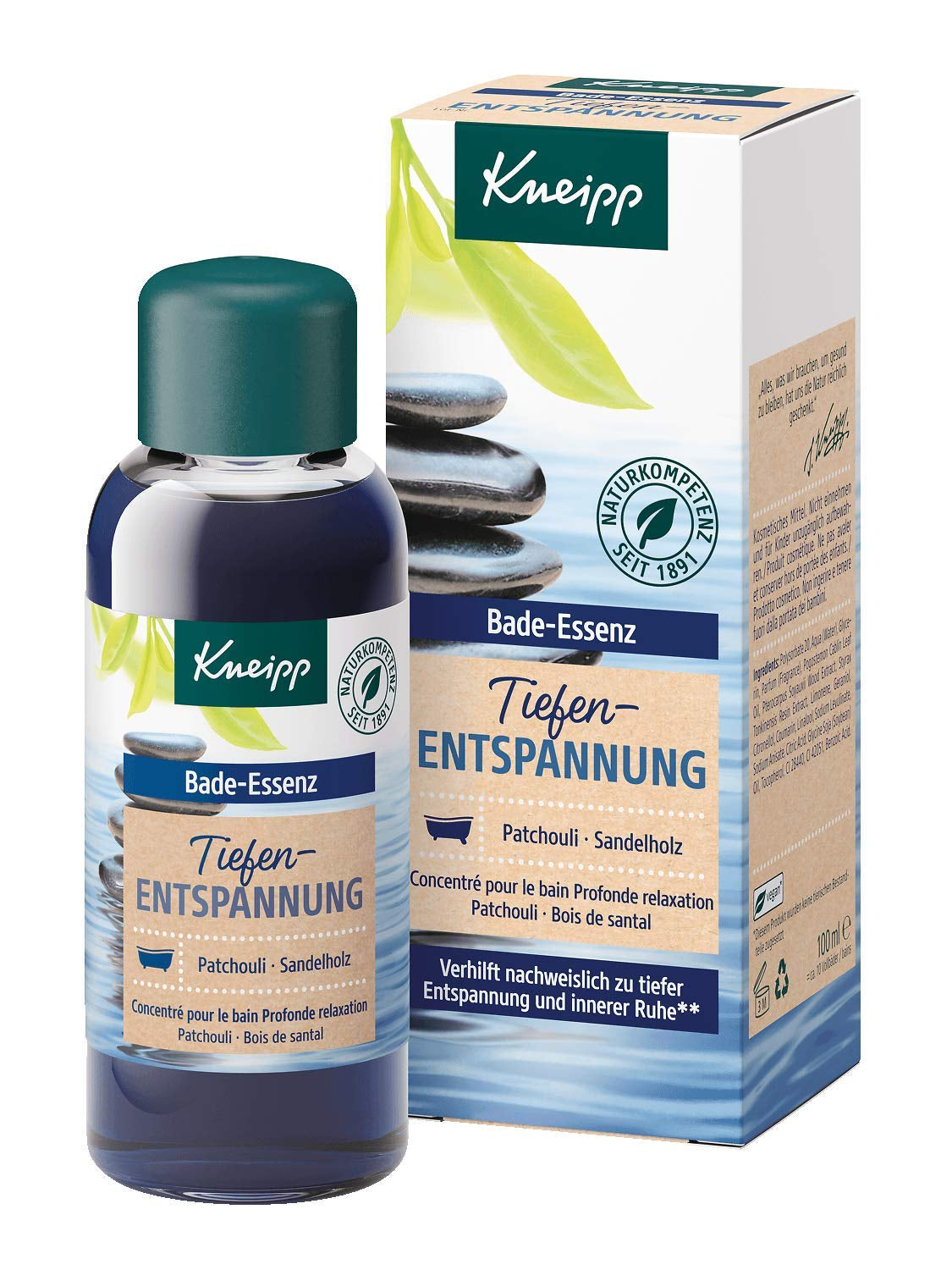 Kneipp, olio da bagno con olio essenziale naturale di patchouli ed estratto di sandalo per un rilassamento profondo e calmante, 100ml Naty Shop