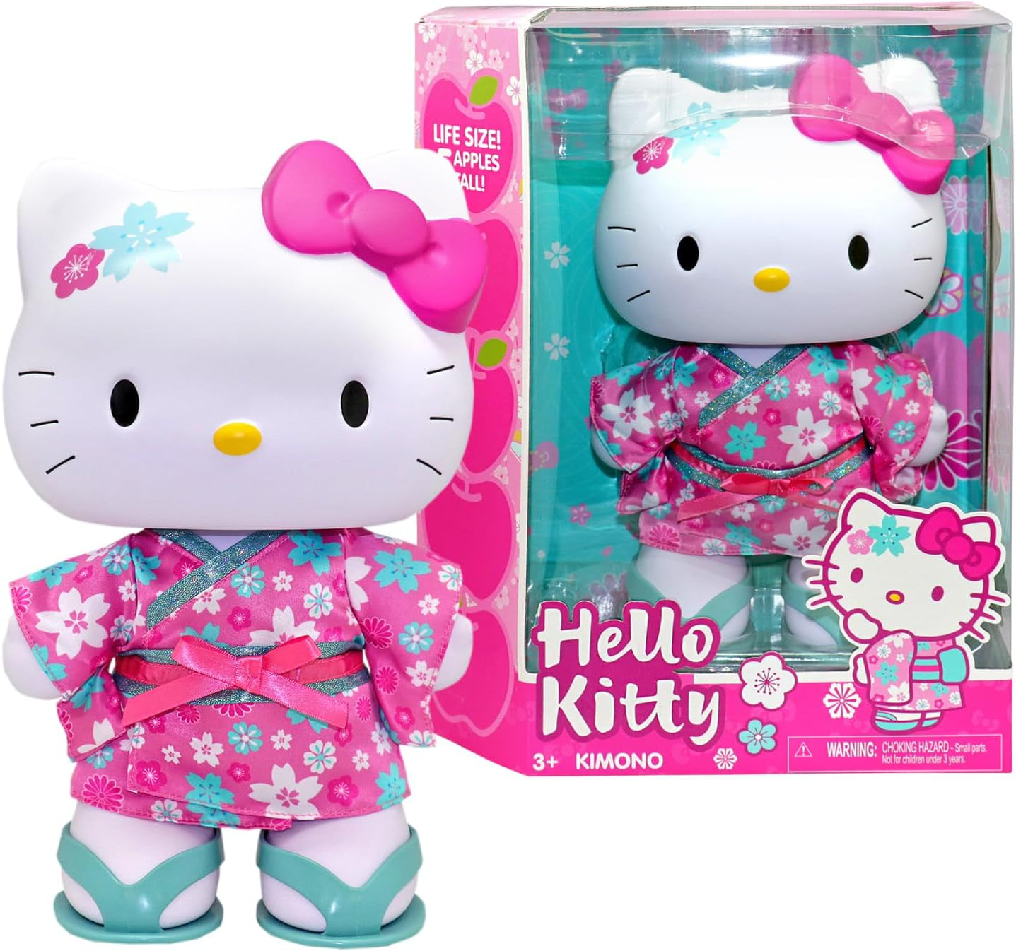 HKTJ5000 Kimono-Puppe, bambola grande 32 cm con 5 snodi, indossa un meraviglioso kimono e sandali da tirare fuori, Spielzeug mit Appleduft, Berühmtheit