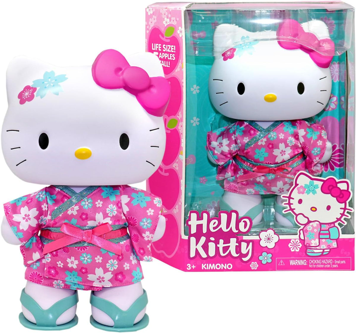 HKTJ5000 Kimono-Puppe, bambola grande 32 cm con 5 snodi, indossa un meraviglioso kimono e sandali da tirare fuori, Spielzeug mit Appleduft, Berühmtheit