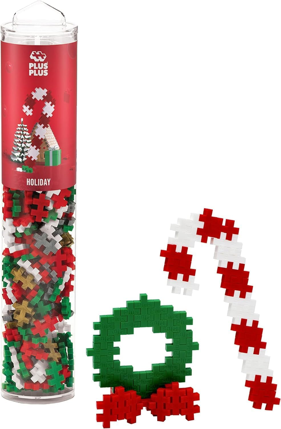 Plus-Plus 9604262 Geniales Konstruktionspielzeug, Regenbogen, Kreativ-Bausteine ​​​​Tube, 240 Teile
