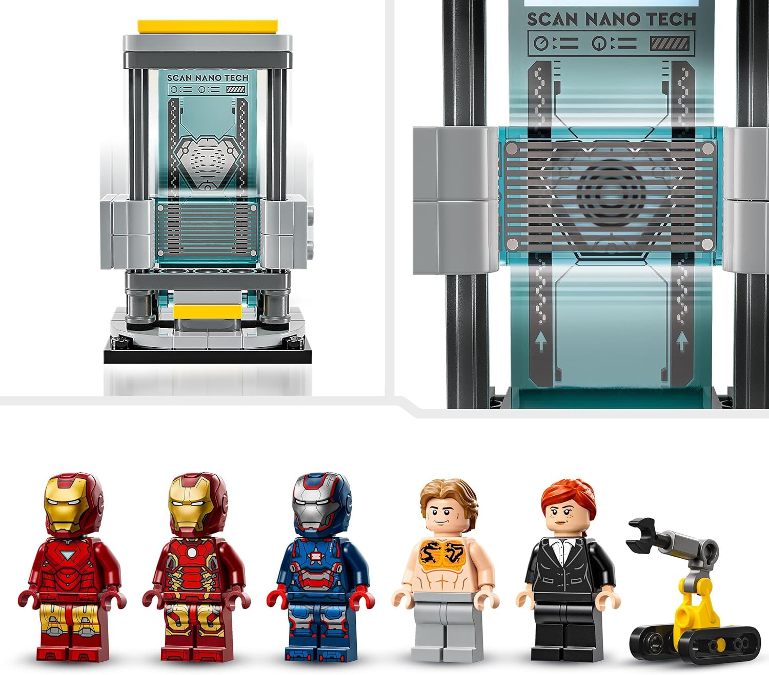 LEGO Marvel Iron Man's Laboratory: Sala delle armature - Giocattolo da supereroe con personaggio Mech, 5 minifigure tra cui Aldrich Killian - Regalo Avengers per ragazzi e ragazze dagli 8 anni in su 76315 Set da costruzione Beuche den LEGO-Store