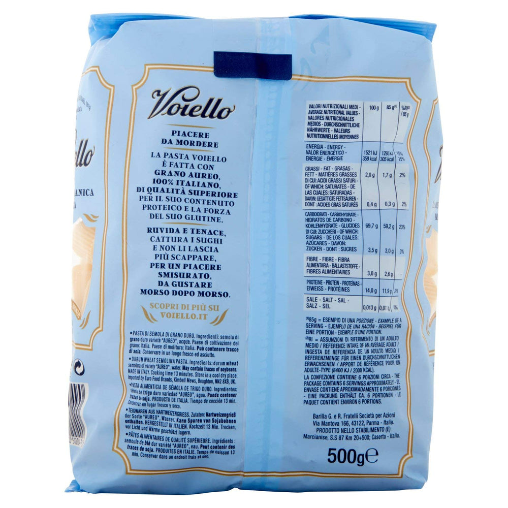 Pasta rigata per mezze maniche 500g 500g