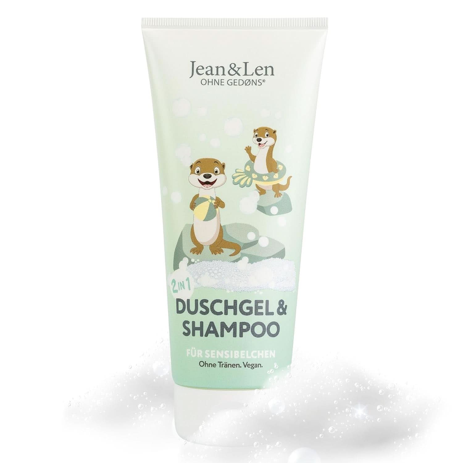 Jean & Len 2 in1, Gel doccia e shampoo per bambini sensibili, 200 ml Doccia e bagno Naty Shop