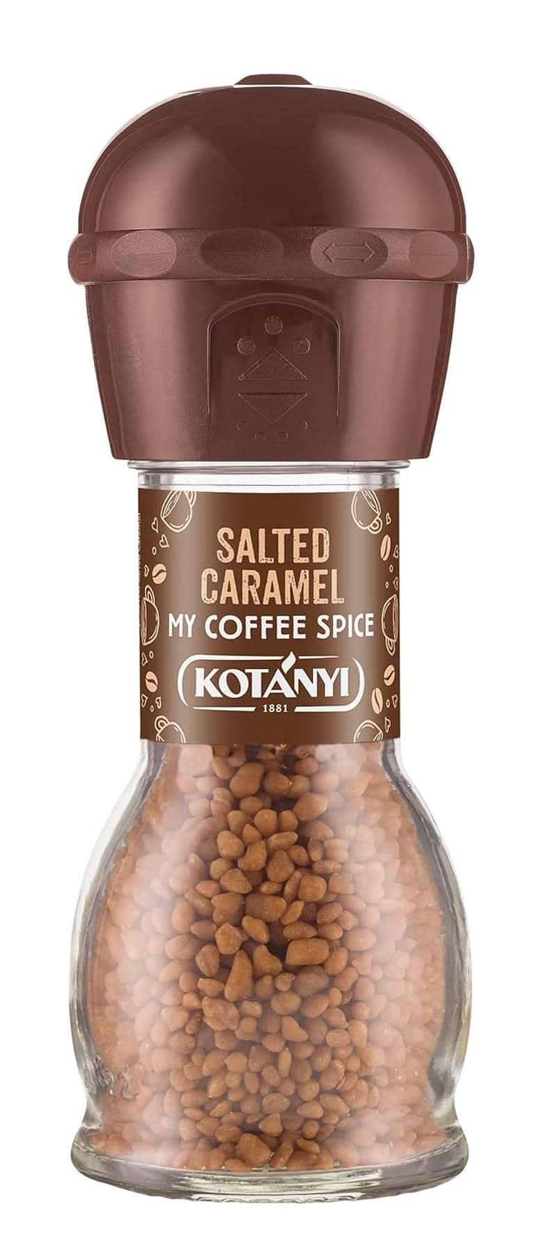 Topping pentru cafea Kotanyi Cacao Kiss | Ciocolată minunată cu bucăți fine de ciocolată, pachet de 4 (4 X 63 grame) Naty Shop Caramel sarat 65 grame